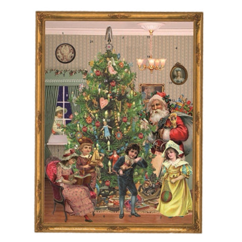Santa With Children Paper Advent Calendar