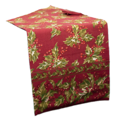 April Cornell  Winterberry: Red Table Runner