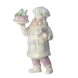 Santa Holding Cake Ornament