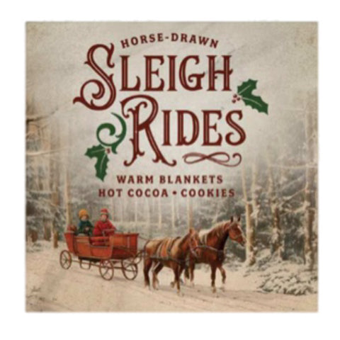 Sleigh Rides Coasters, Set Of 4