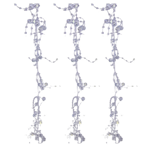 6' Silver Bridal Beaded Garland