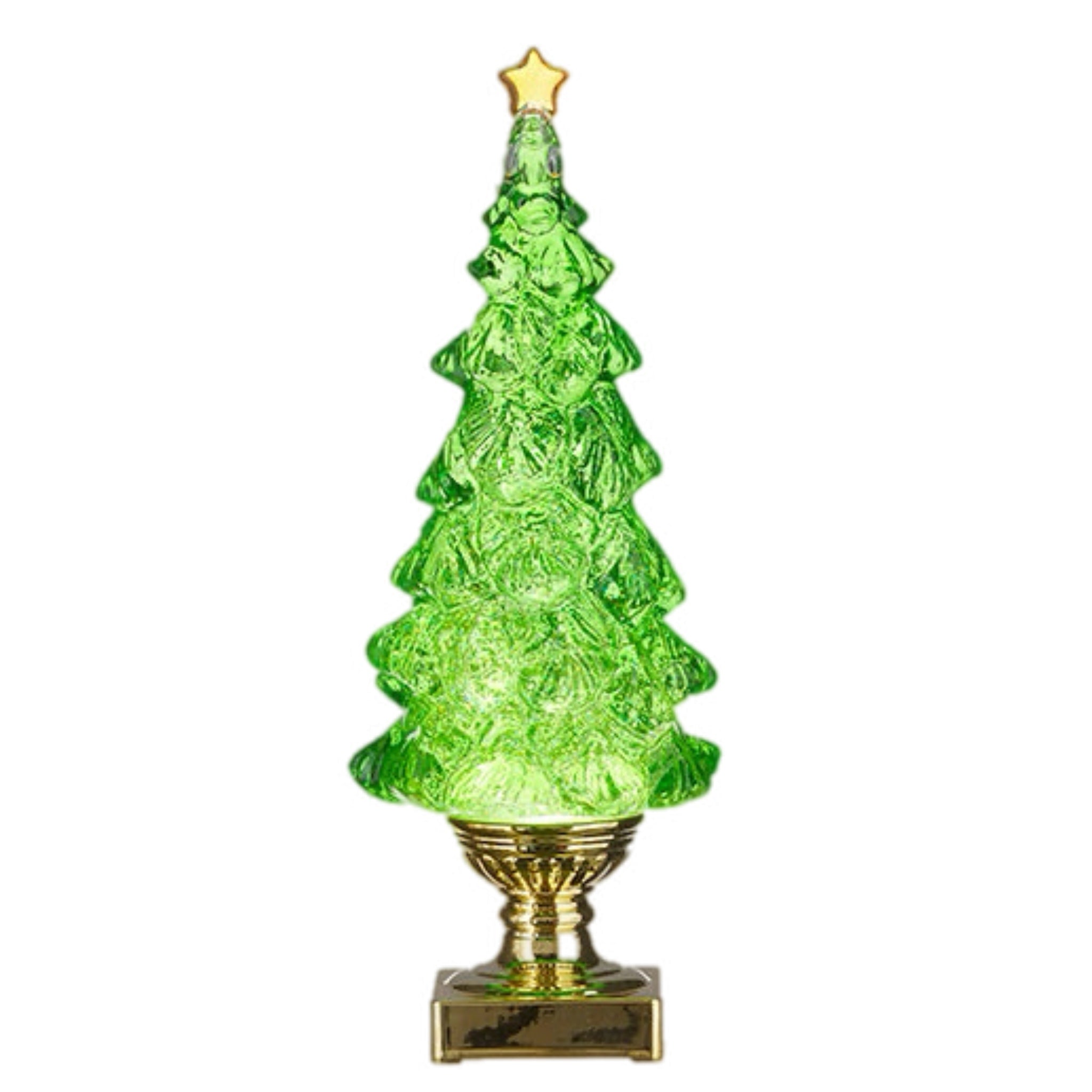 13" Tree Green Glitterdome