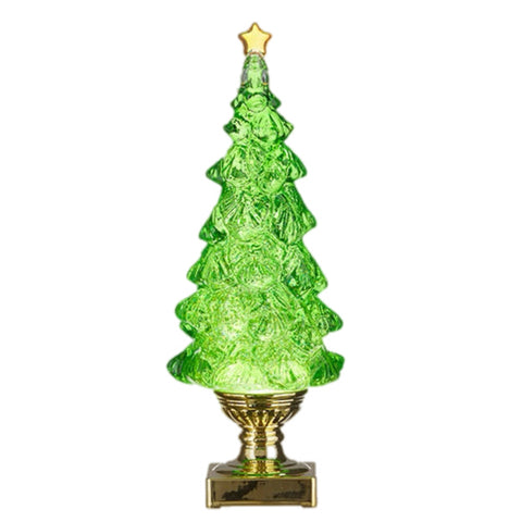 13" Tree Green Glitterdome