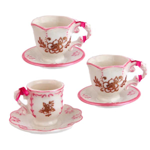 Assorted Pink Teacup Ornament, INDIVIDUALLY SOLD