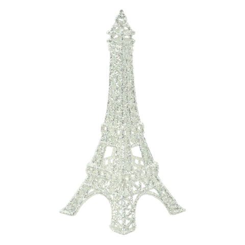Silver Glitter Eiffel Tower Ornament
