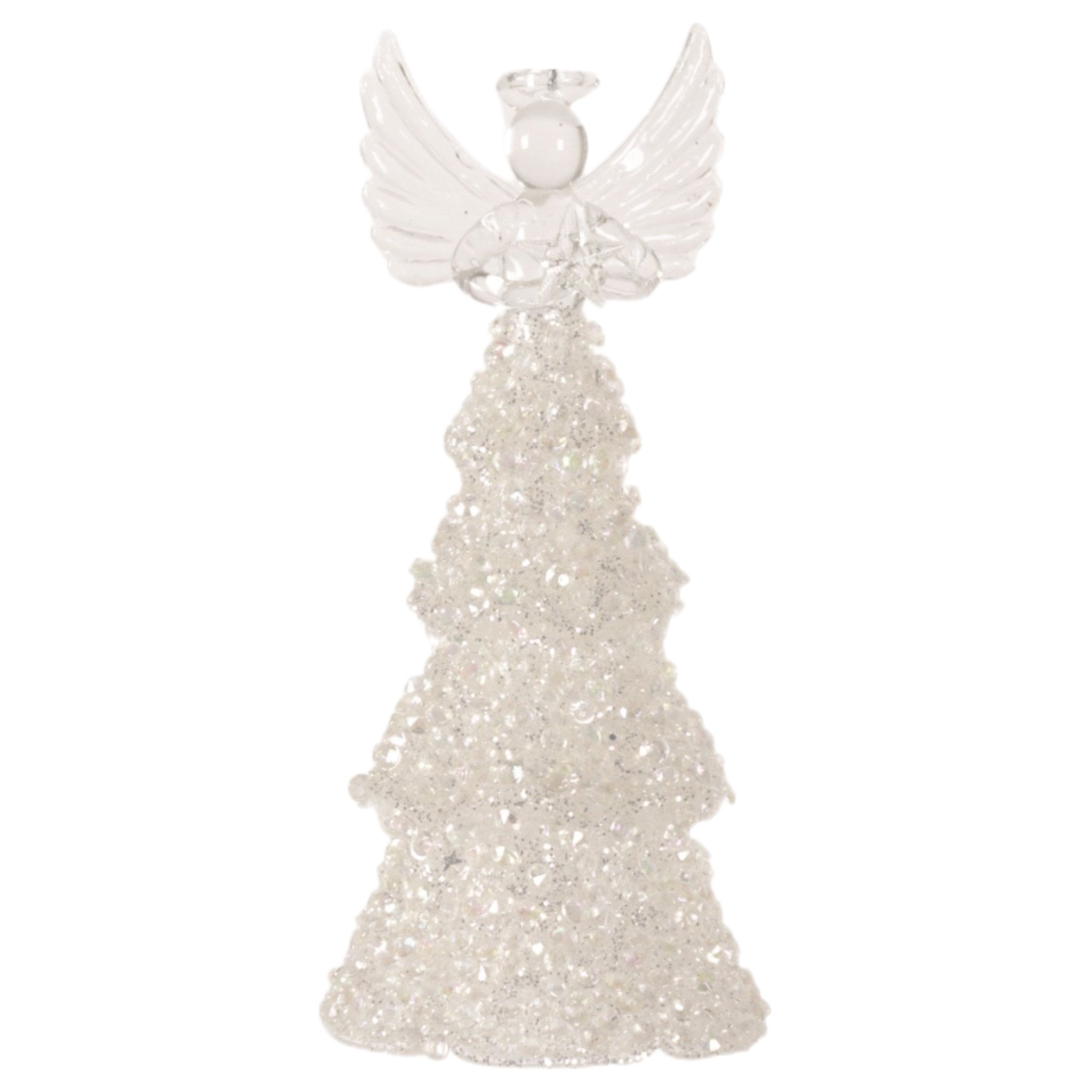 Beaded Glass Angel Ornament