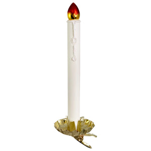 White Clip On Candle Ornament