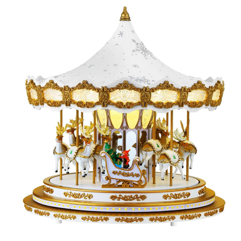 White Reindeer Carousel