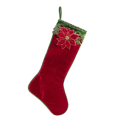 22" Poinsettia Stocking