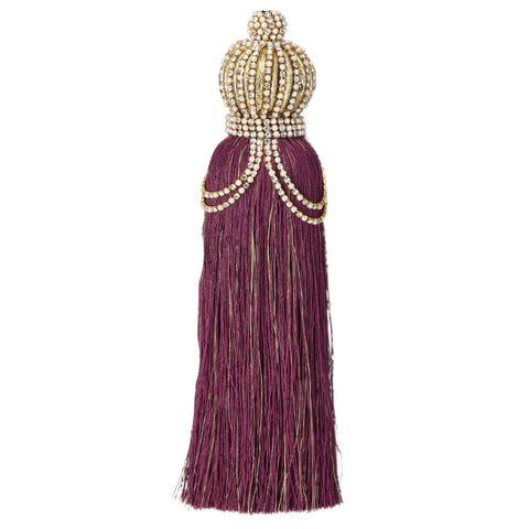 Jewel Top Purple Tassel Ornament