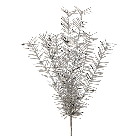 Retro Silver Tinsel Spray