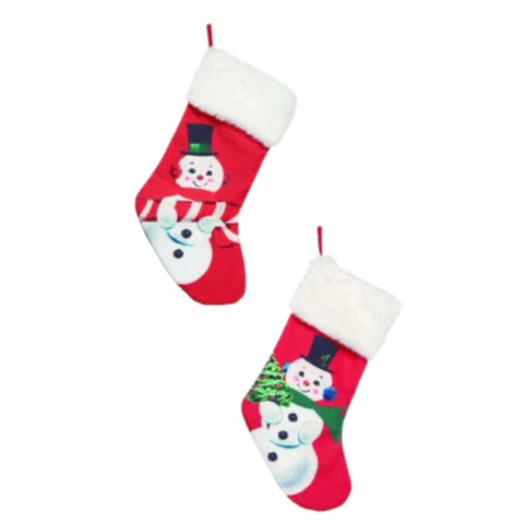 Assorted 20" Snowman Stocking, INDIVIDUALLY SOLD