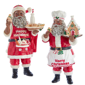 Assorted African Chef Santa Ornament, INDIVIDUALLY SOLD