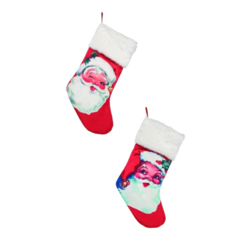 Assorted 20" Santa Stocking, INDIVIDUALLY SOLD