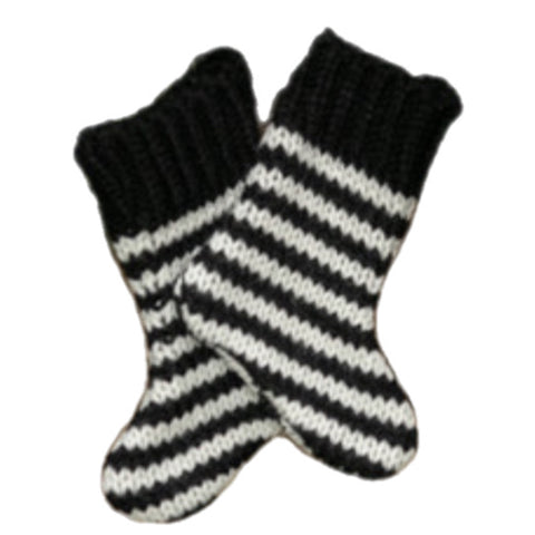 4" Small Black And White Stocking Ornament