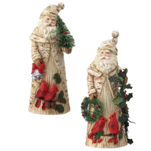 Assorted Santa With Cardinal Ornament, INDIVIDUALLY SOLD