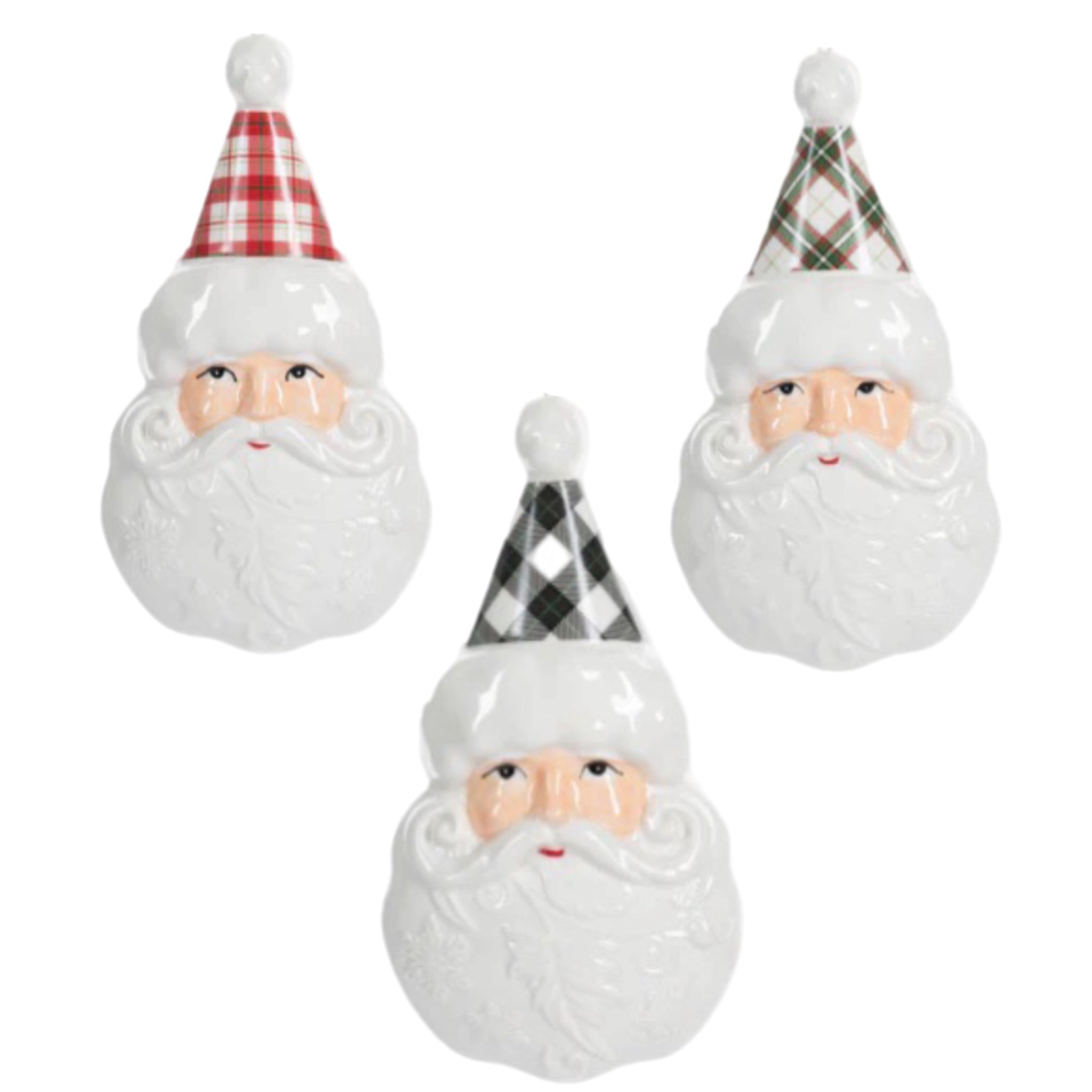 Assorted Santa Head Ornament, INDIVIDUALLY SOLD