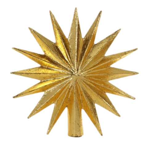 9.5" Non Lit Gold Star Tree Topper