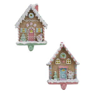 Assorted Gingerbread House Stocking Holder, INDIVIDUALLY SOLD