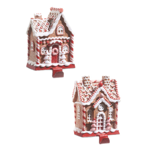 Assorted Gingerbread House Stocking Holder, INDIVIDUALLY SOLD