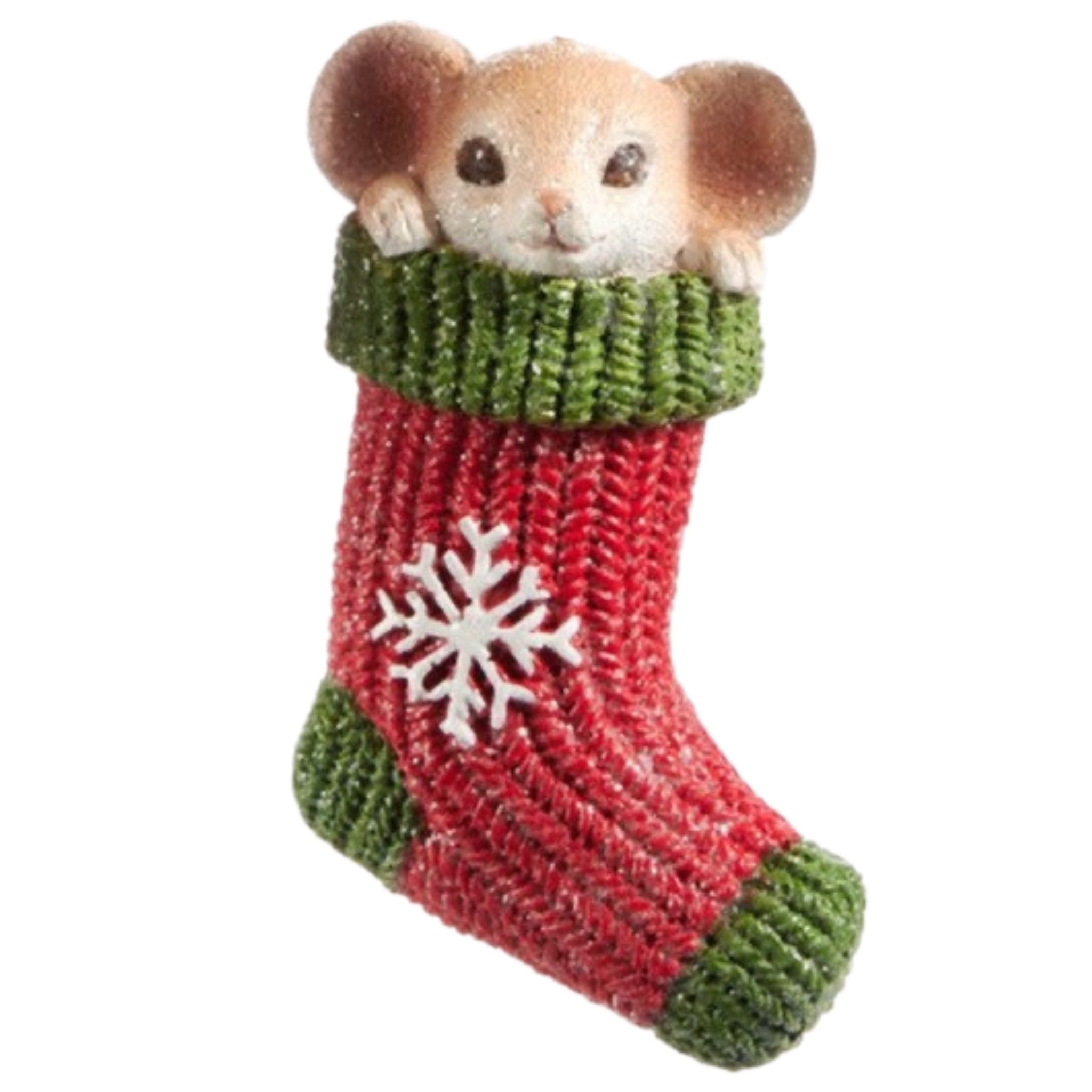 Mouse In Stocking Ornament