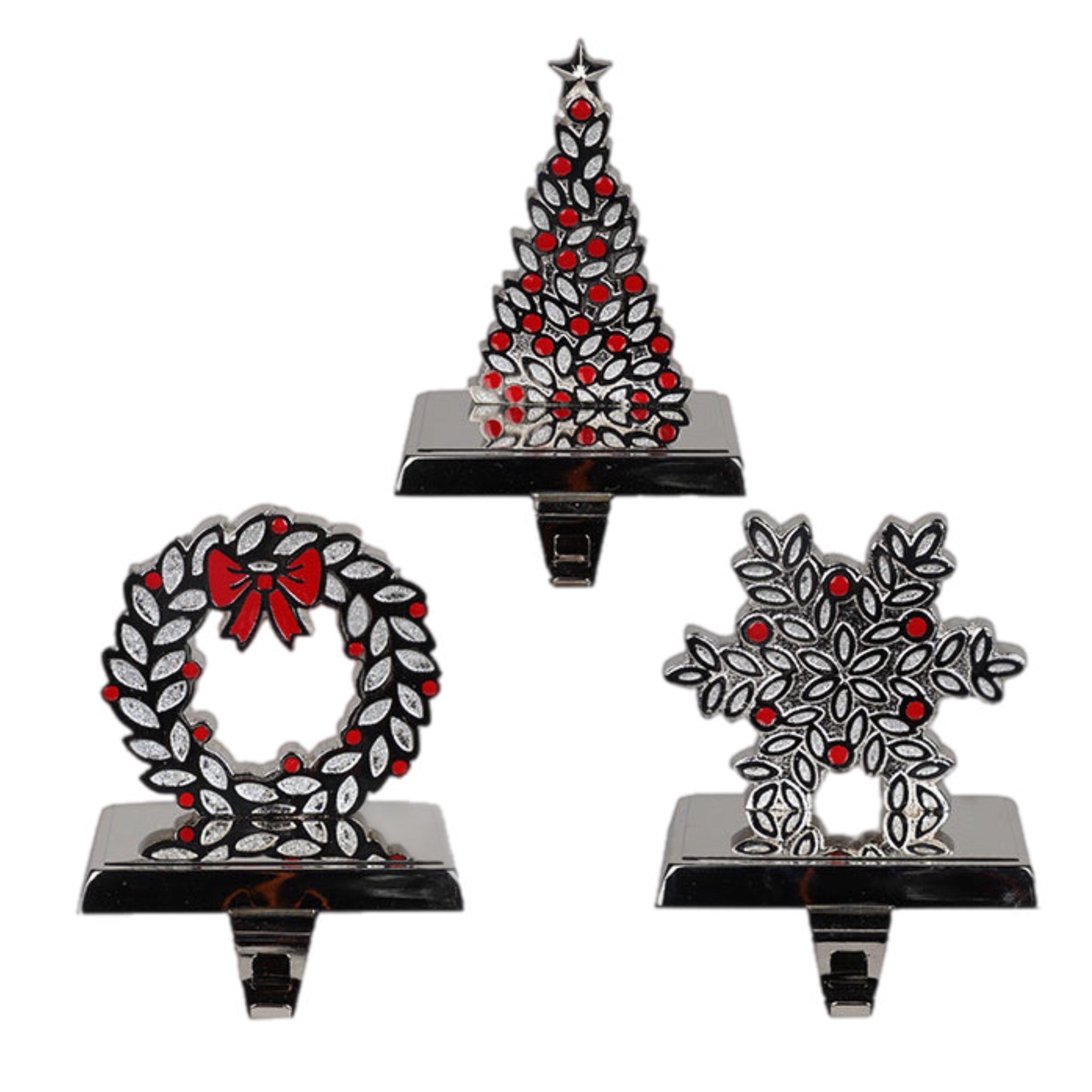 Regency 7.5" Resin Gingerbread Boy & Girl Stocking Holders - Set Of 2, Festive Christmas Mantel Decor
