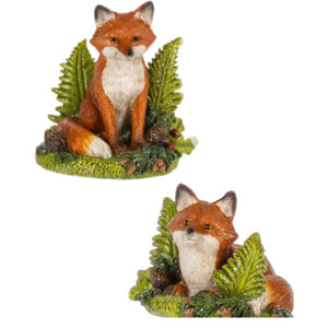 Assorted Fox In Grass Ornament, INDIVIDUALLY SOLD