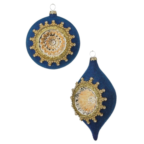 Assorted Blue & Gold Reflector Ball, INDIVIDUALLY SOLD