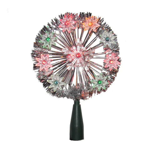 5.5" Lit Multicoloured Snowflake Tree Topper