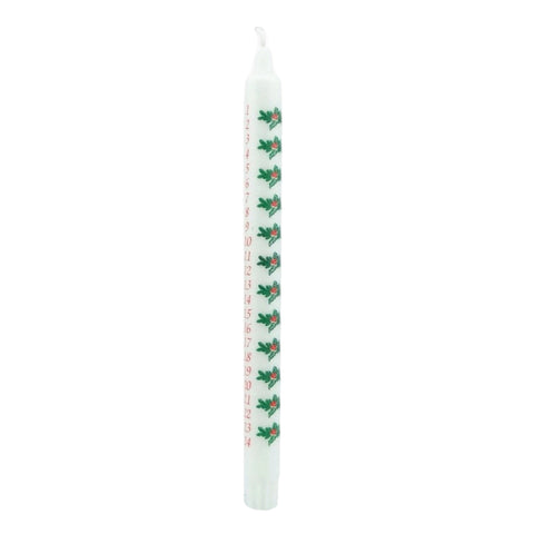 12" Countdown Advent Taper Candle