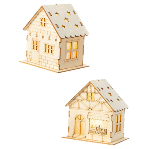 Assorted LED House Ornament, INDIVIDUALLY SOLD