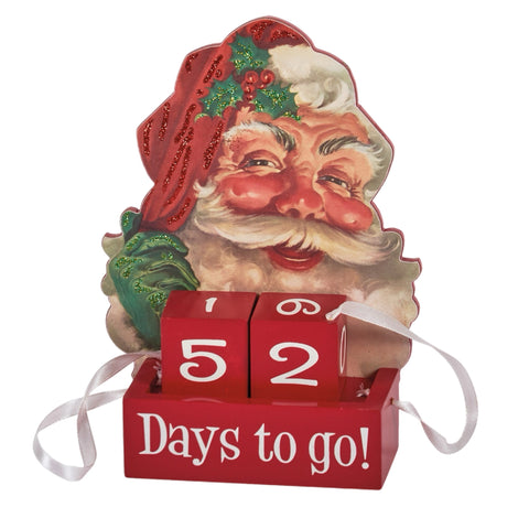 Santa Face Advent Calendar Countdown With Blocks