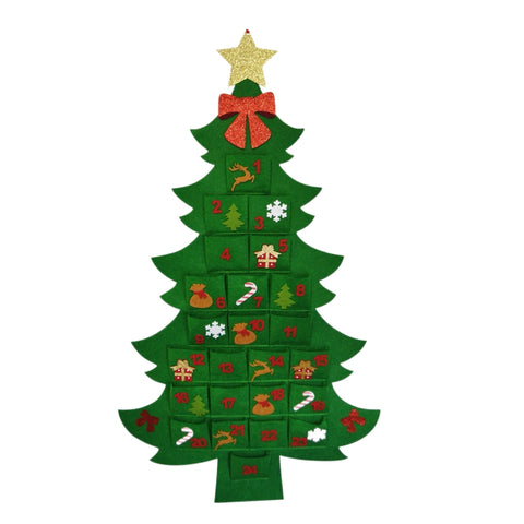 Green Tree Wall Hanger Advent Calendar Countdown