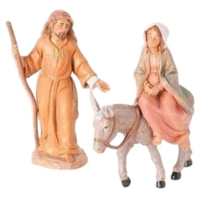 Joseph And Mary Journey To Bethlehem, Set Of 2