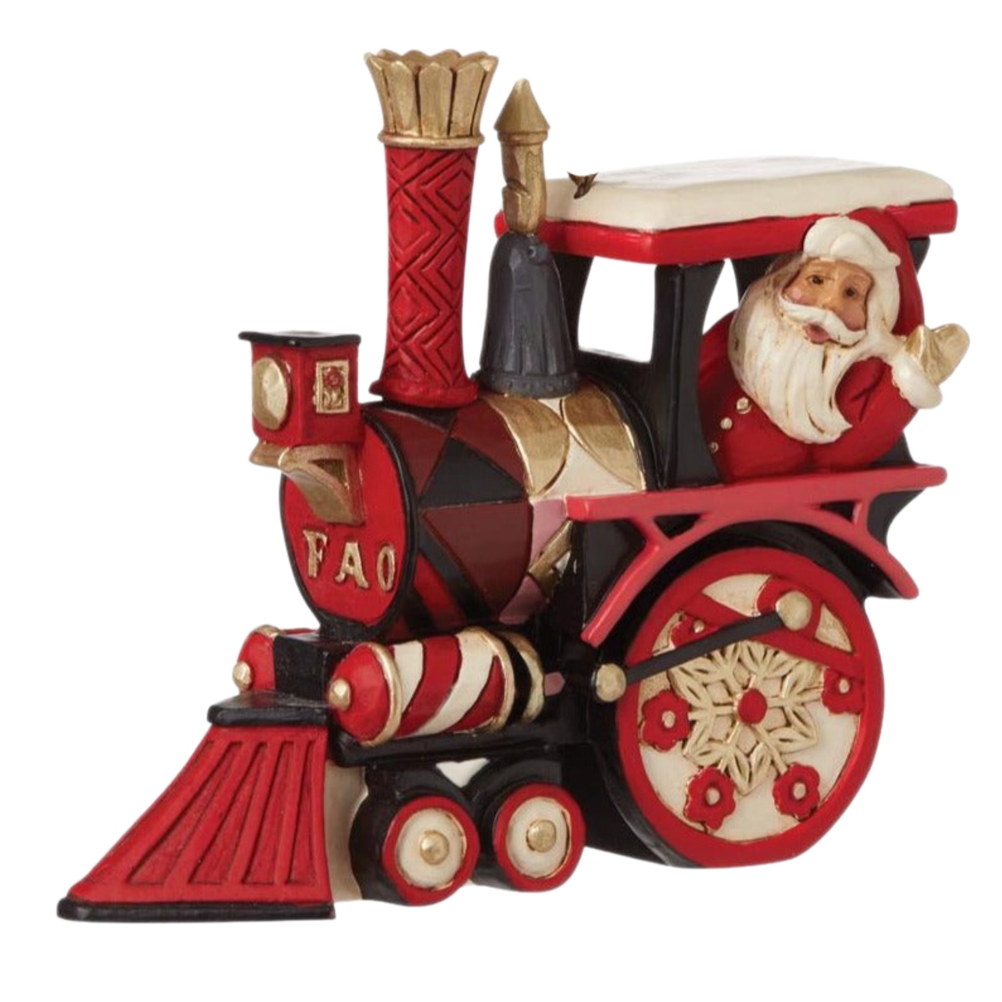 FAO Schwarz Santa In Train Ornament