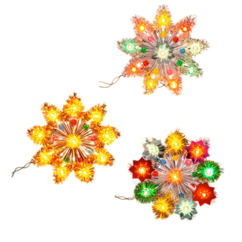 Assorted 10.5" Lit Multicoloured Star Tree Topper, INDIVIDUALLY SOLD