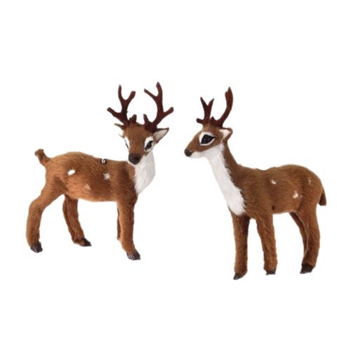 Assorted Dark Brown Deer With Spots Ornament, INDIVIDUALLY SOLD