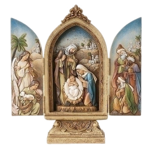 Nativity Scene Triptych Gate Figurine