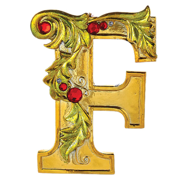 Assorted Holly Adorned Monogrammed Ornament, INDIVIDUALLY SOLD