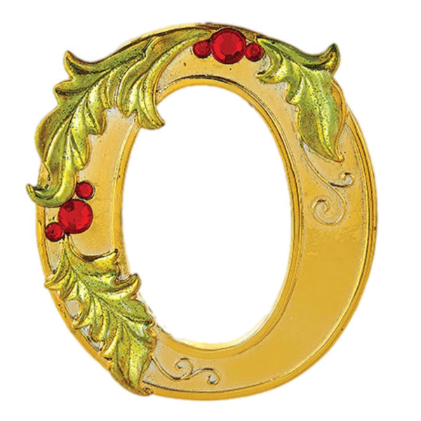 Assorted Holly Adorned Monogrammed Ornament, INDIVIDUALLY SOLD