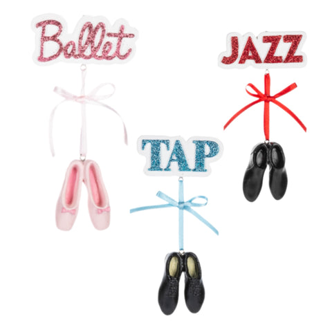 Assorted Dance Shoe Dangle Ornament, INDIVIDUALLY SOLD