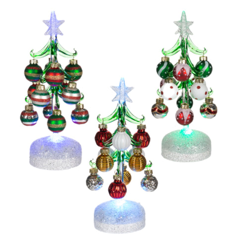 Assorted LED Tree With Balls Figurine, INDIVIDUALLY SOLD
