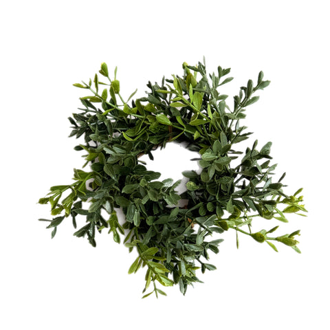 4" Boxwood Votive Candle Ring