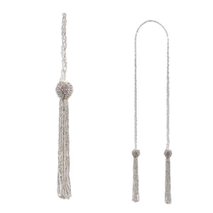 3' Silver Tassel Beaded Garland