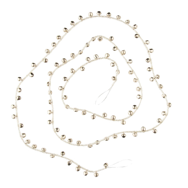 5' Silver Jingle Bell Beaded Garland