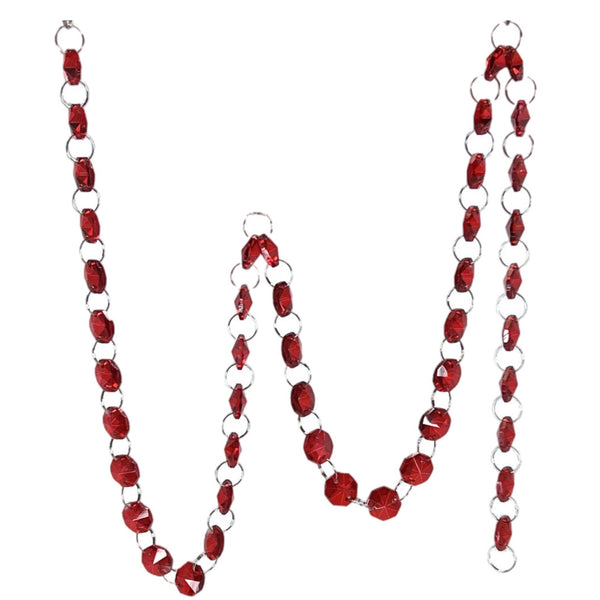 3' Red Beaded Garland