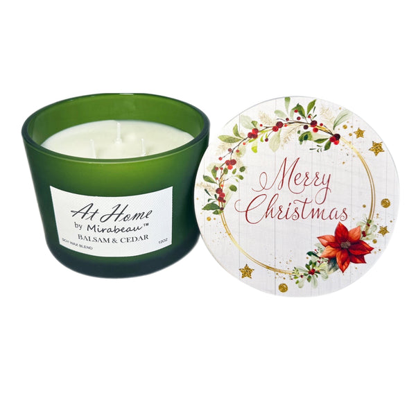 Assorted Christmas Themed Jar Pillar Candle, INDIVIDUALLY SOLD