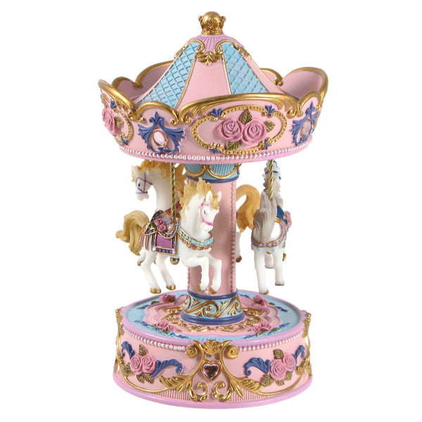 Assorted Pink Musical Carousel Figurine, INDIVIDUALLY SOLD