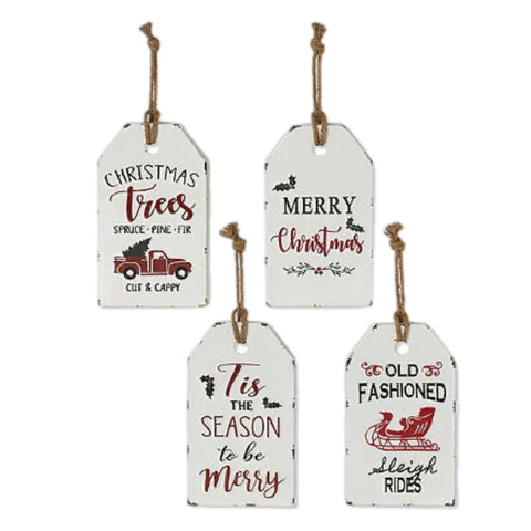 Assorted Holiday Metal Sign, INDIVIDUALLY SOLD