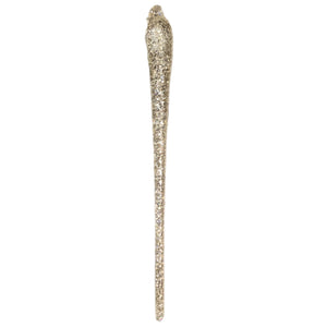 Silver Glitter Icicle Ornament